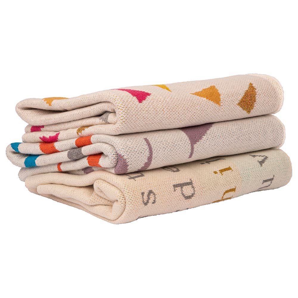 Alina - 100% Cotton Knitted Blankets Alphabet 001