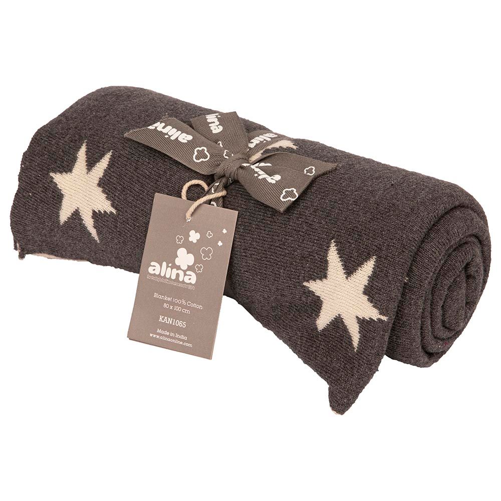 Alina - 100% Cotton Knitted Blankets Star -20