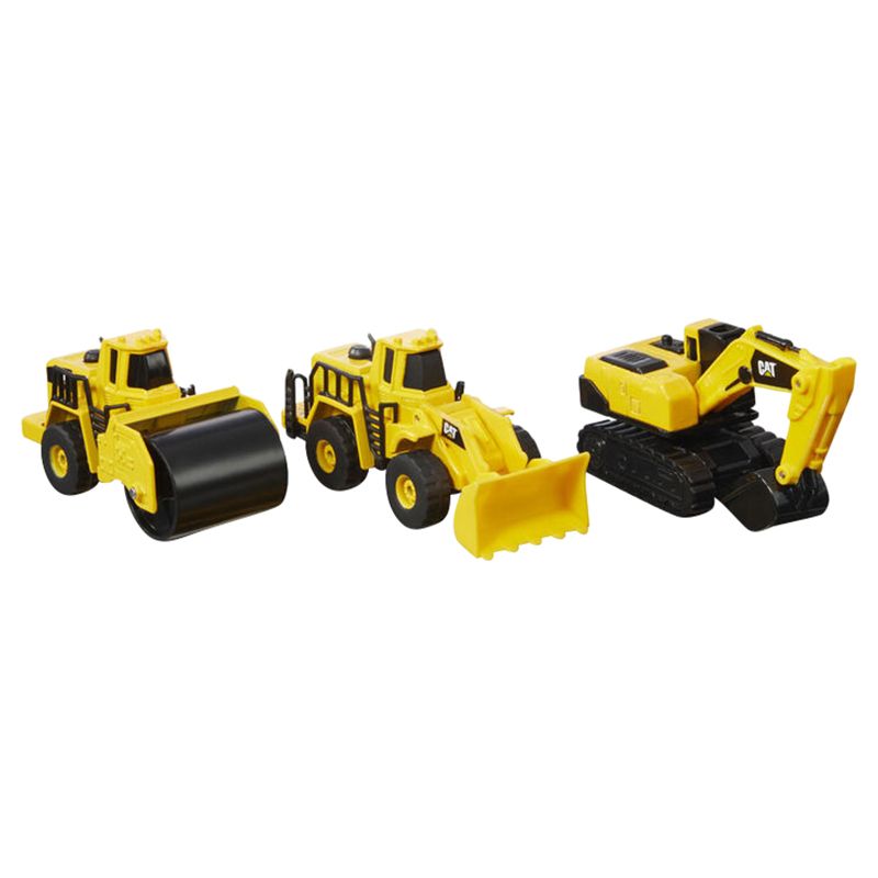 Cat Toys - Front Loader, Excavator & V Steam Roller 3Pcs-Set