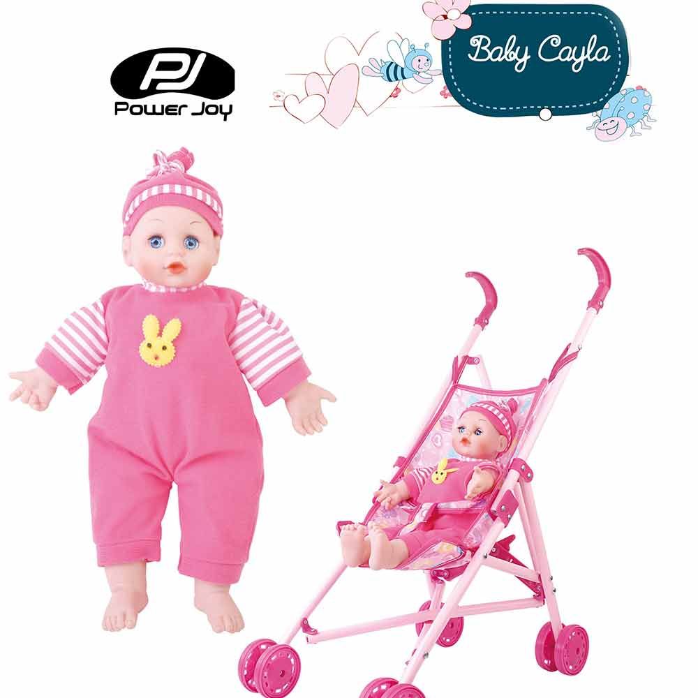 Power Joy - Baby Cayla Trolley with Doll 36cm