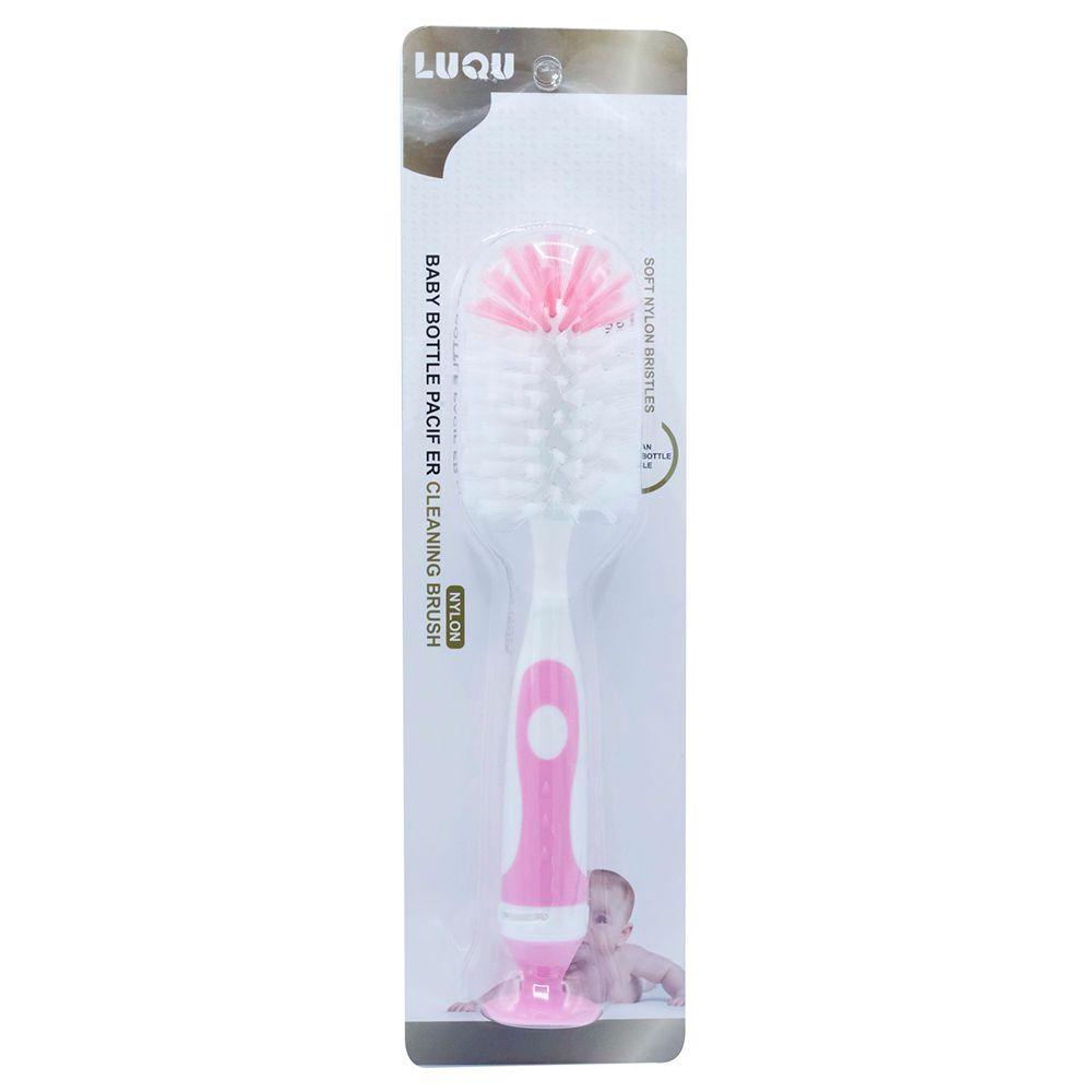 Luqu - Bottle & Nipple Cleaning Brush - Pink