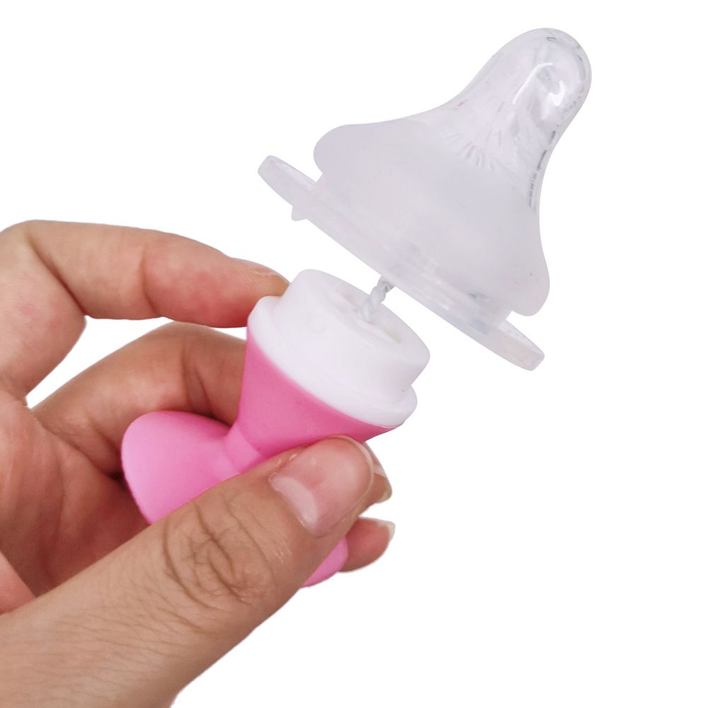 Luqu - Bottle & Nipple Cleaning Brush - Pink