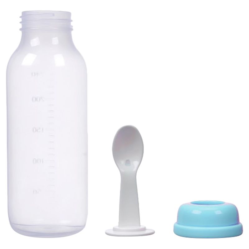 Luqu - 240Ml Pp Nursing Bottle With Spoon - Blue