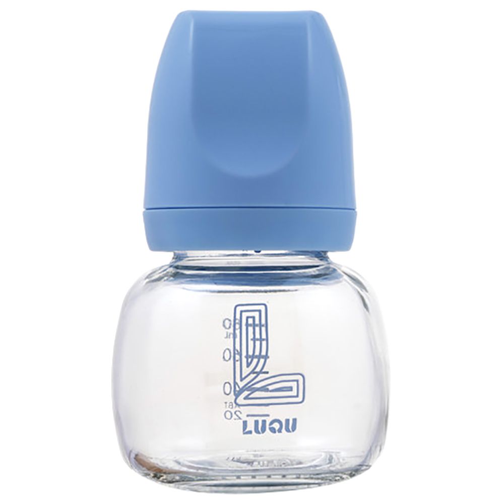 Luqu - Glass Feeding Bottle 80ml - Blue