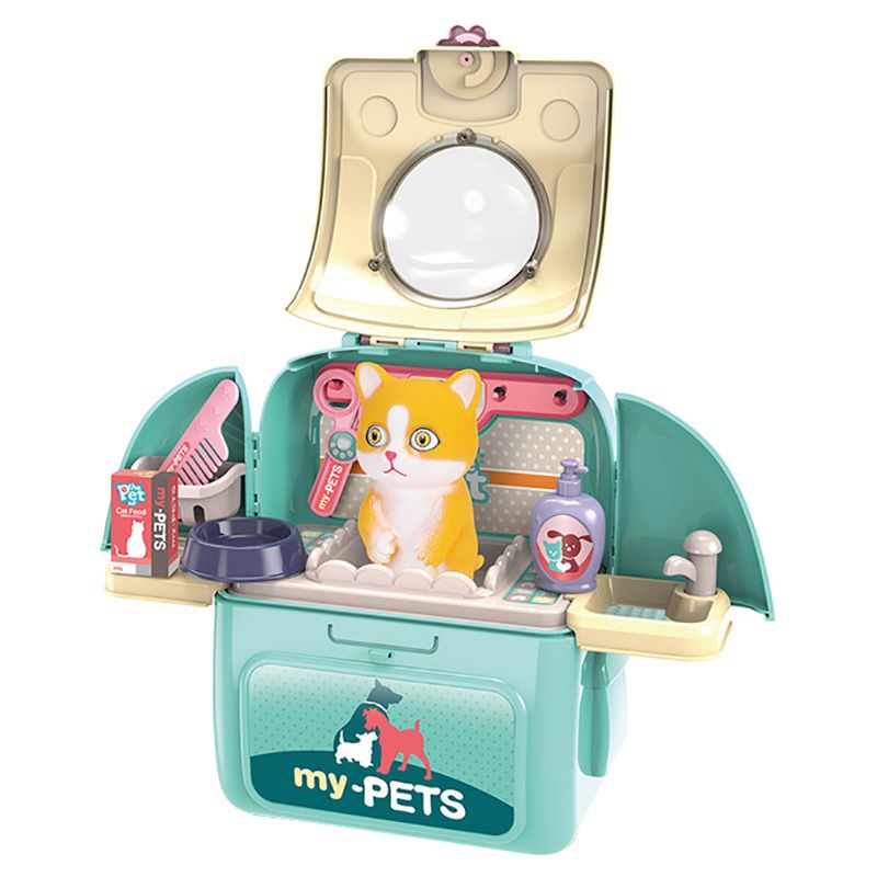 Family Center - The Pet 2-in-1 Play Set W/ Cat