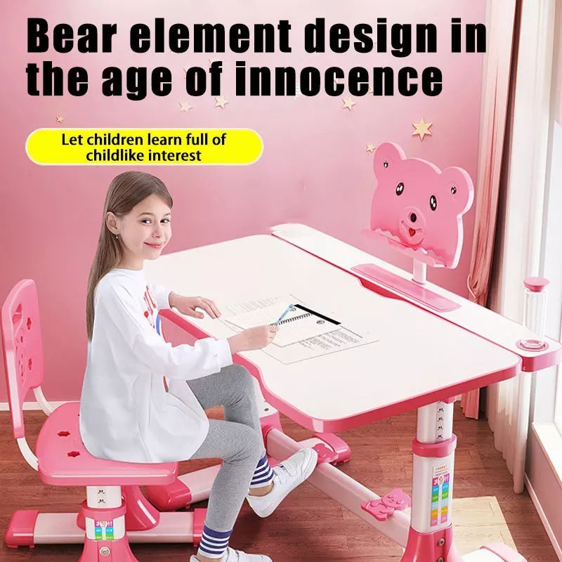 Baby Love - Adjustable Study Table & Chair 22-9001 - Pink