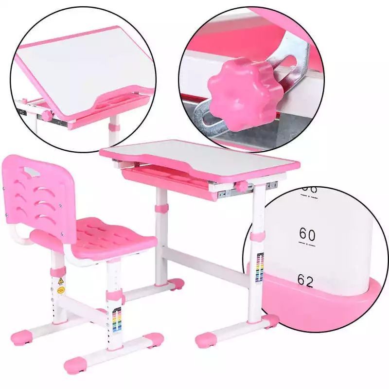 Baby Love - Adjustable Study Table & Chair 22-9001 - Pink