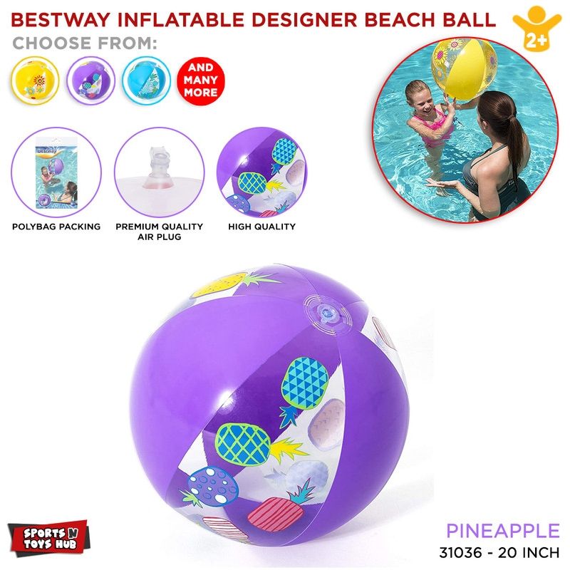 Bestway - Designer Beach Ball 51cm - Purple