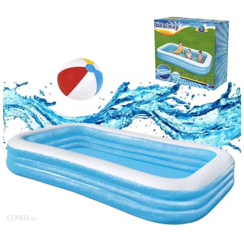 Bestway Deluxe Rectangular Family Pool - Blue