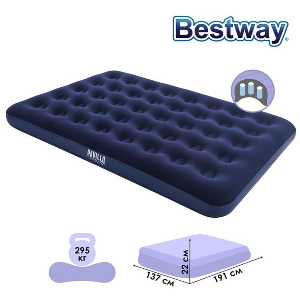 Bestway - Flocked Air Bed/Double 26-67002 - Blue