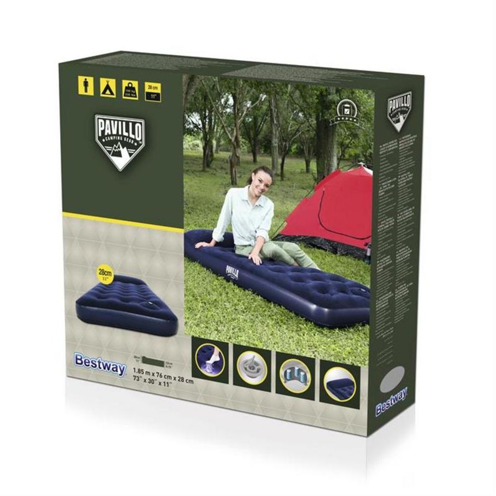 Bestway - Pavillo Airbed Jr.Twin Built-In Foot Pump - Blue