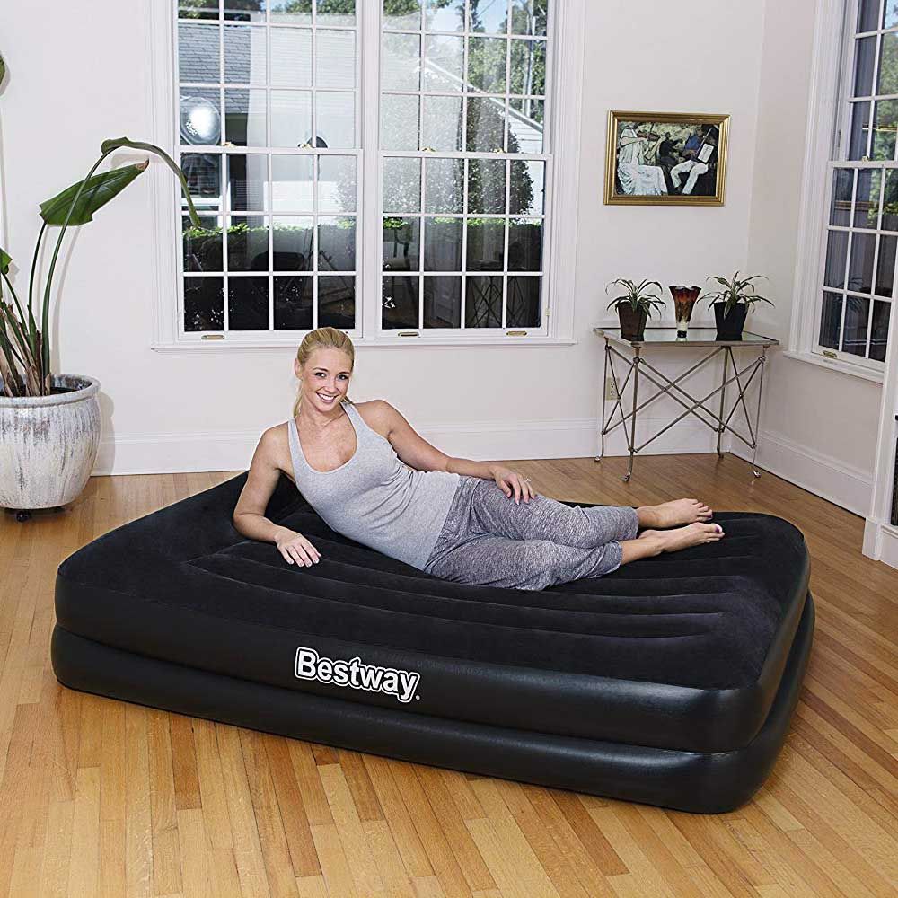 Bestway - Tritech Airbed Queen Built-In Ac Pump - Black