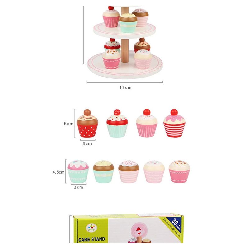 Basmah - Wooden Cupcake Set