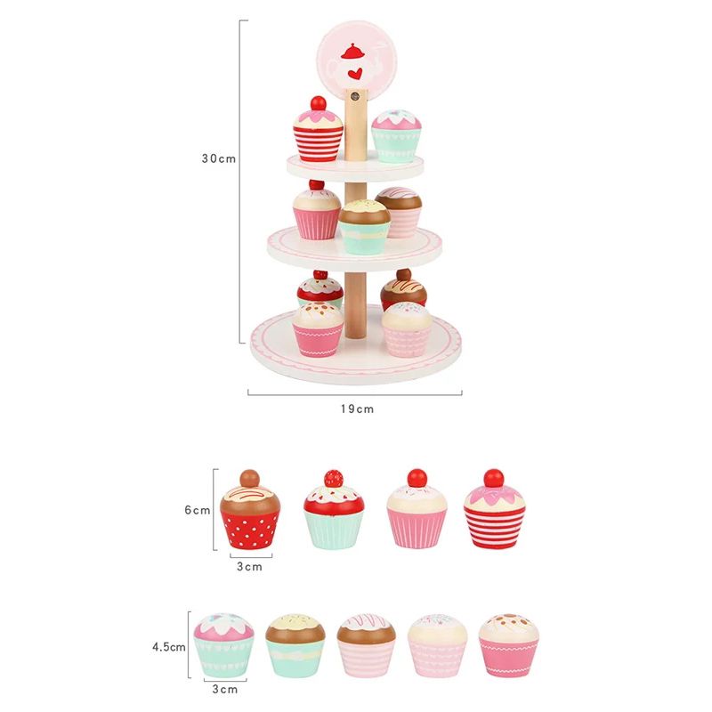 Basmah - Wooden Cupcake Set