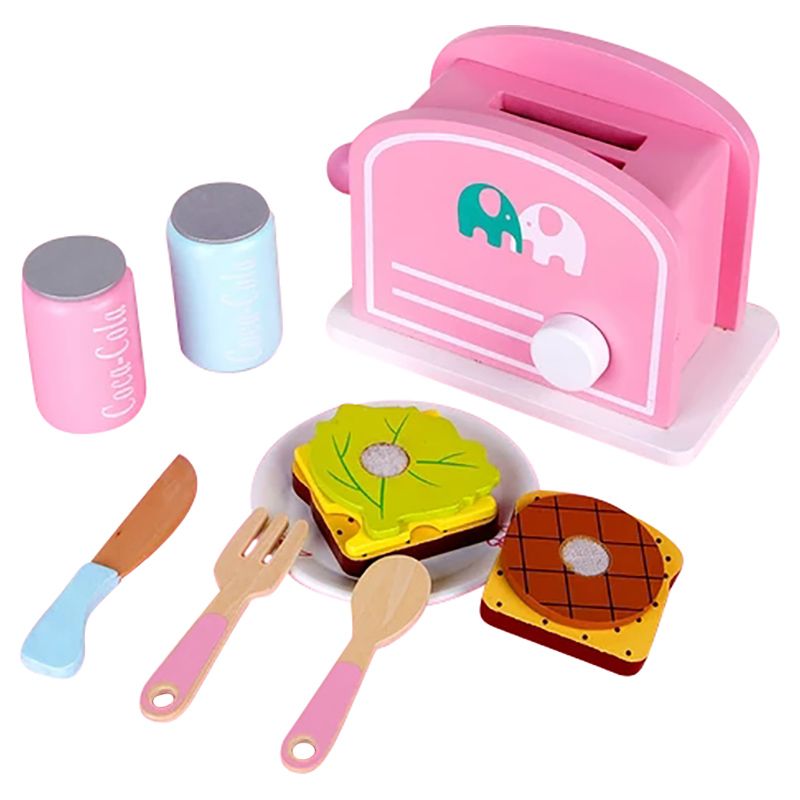 Basmah - Wooden Toaster Toy - Pink