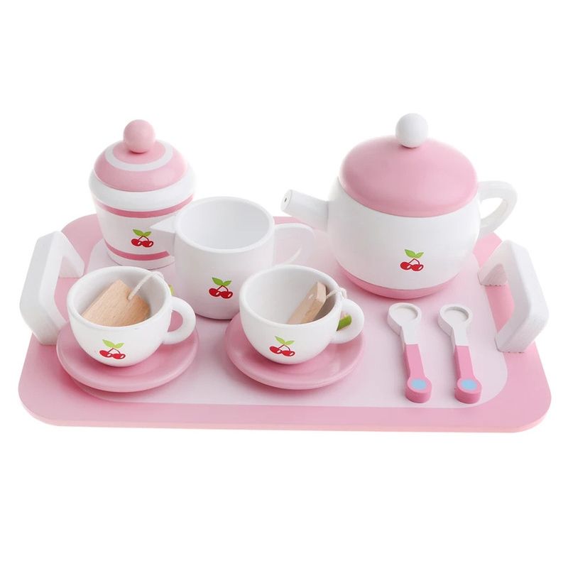 Basmah - Wooden Tea Set Toy - Pink