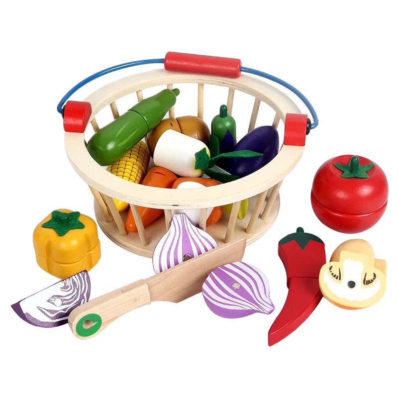 Basmah - Wooden Vegetable With Basket