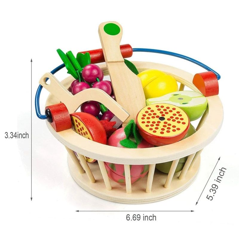 Basmah - Wooden Vegetable With Basket