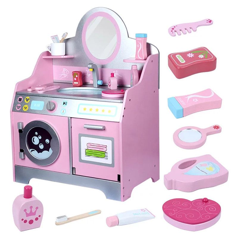 Basmah - Wooden Kitchen Set 32-2050 - Pink