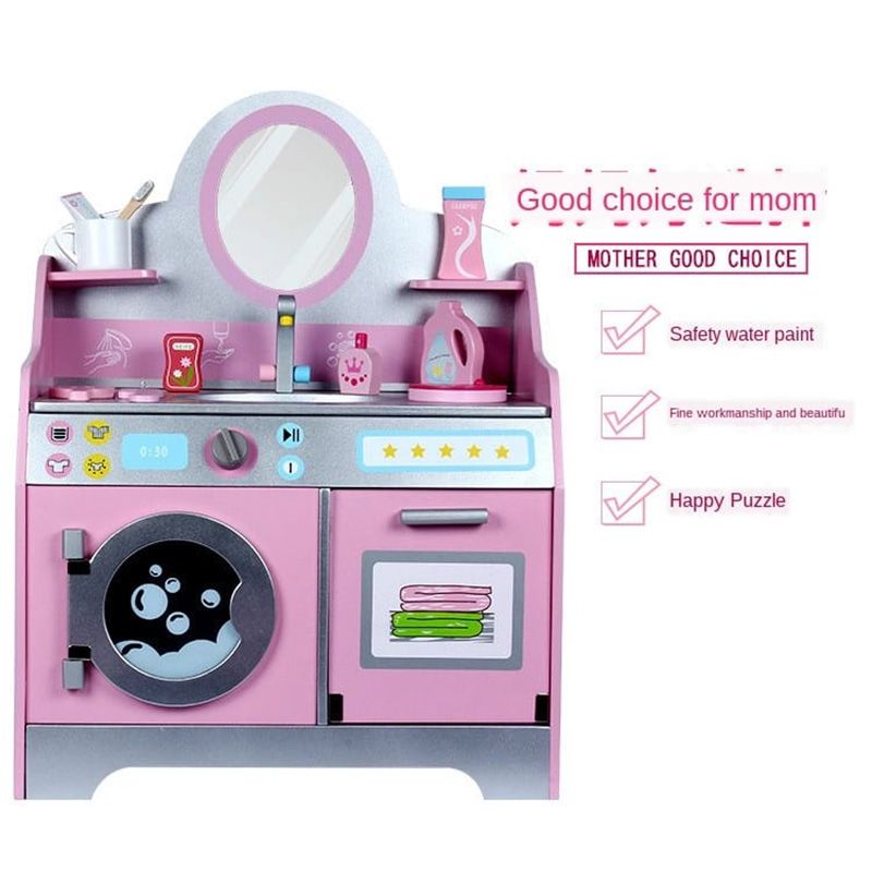 Basmah - Wooden Kitchen Set 32-2050 - Pink