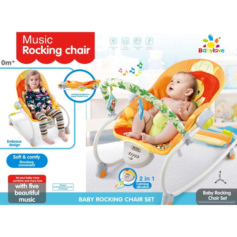 Baby Love Rocking Chair W/Music - Orange