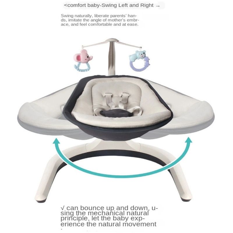 Baby Love - Cradle Chair Musical With Toys - Grey