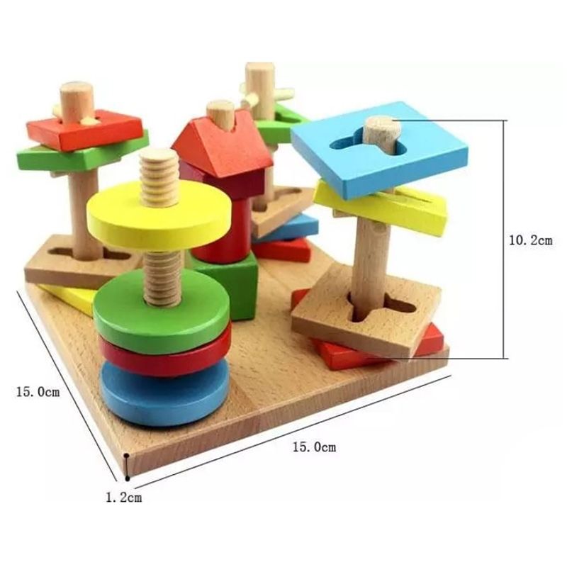 Baby Love - Wooden Building Blocks Wisdom Plate