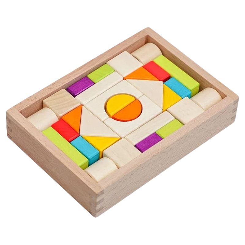 Baby Love - Wooden Building Blocks Shape Colour Exercise 30pcs