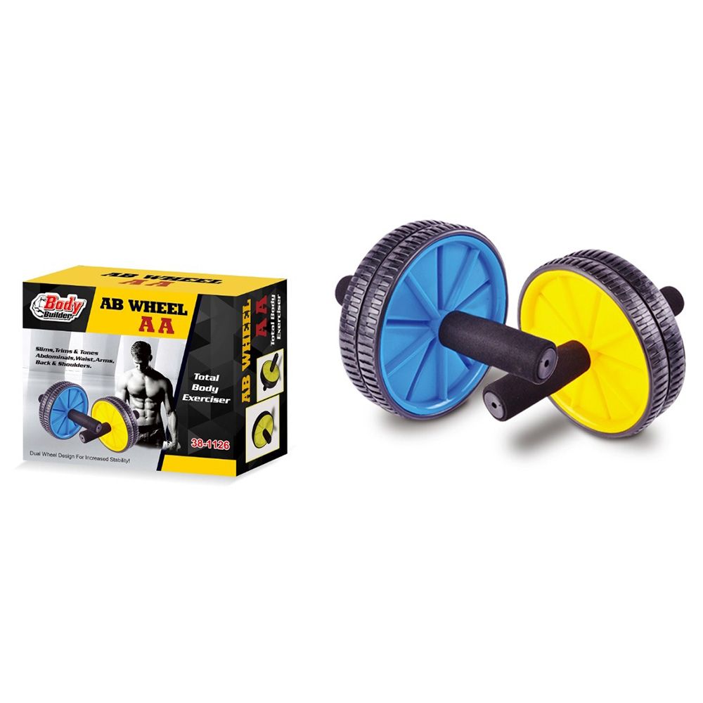 Body Builder - Sport Abs Rolling Wheel Double - Yellow