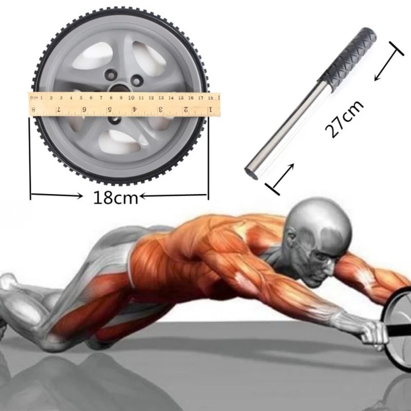 Body Builder - Sport Abs Rolling Wheel Double - Yellow