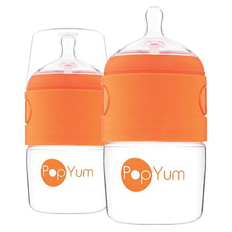 PopYum - 150ml Dispenser Baby Bottles, Pack of 2