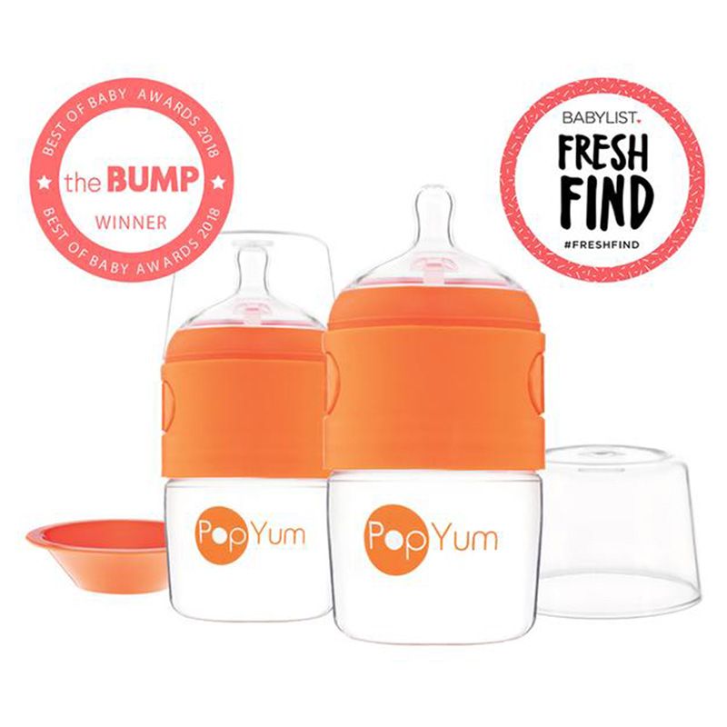 PopYum - 150ml Dispenser Baby Bottles, Pack of 2