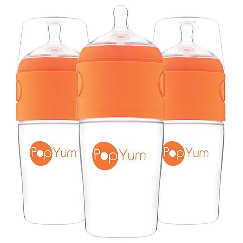 PopYum - 260ml Dispenser Baby Bottles, Pack of 3