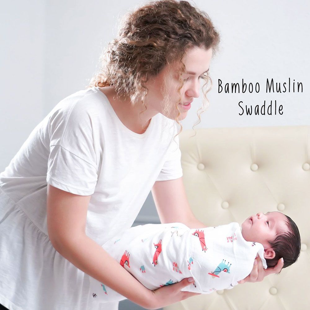 Rabitat - Pamper Soft Bamboo Swaddle - No Prob Lama