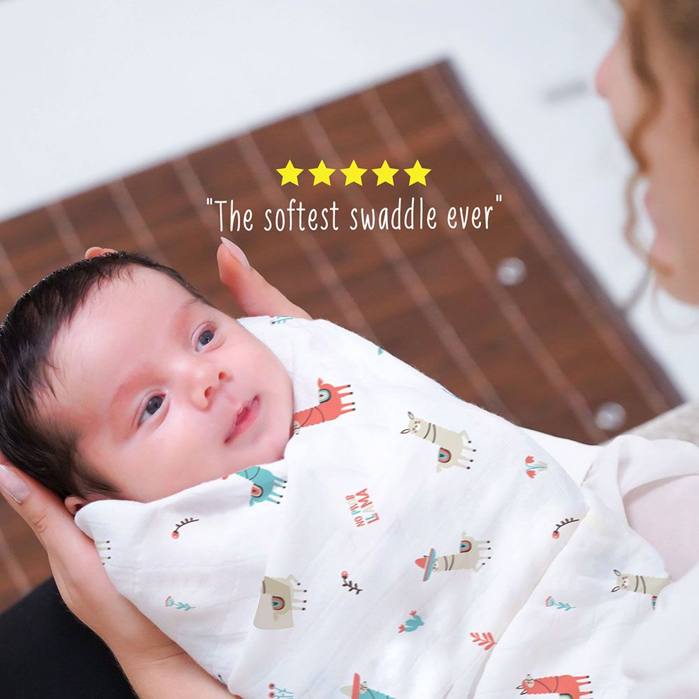 Rabitat - Pamper Soft Bamboo Swaddle - No Prob Lama