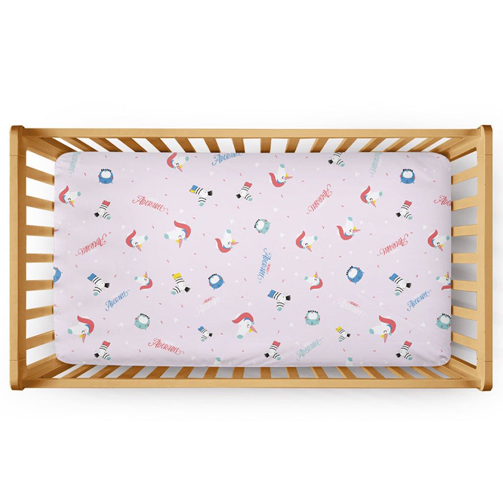 Rabitat - 100% Organic Cotton Fitted Crib Sheet - Totally Adorable