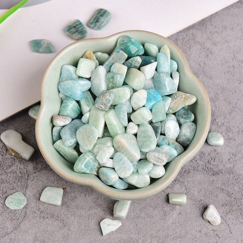 Graffiti Resin Quartz Crystal Crushed Stone 7-9mm-Light Blue