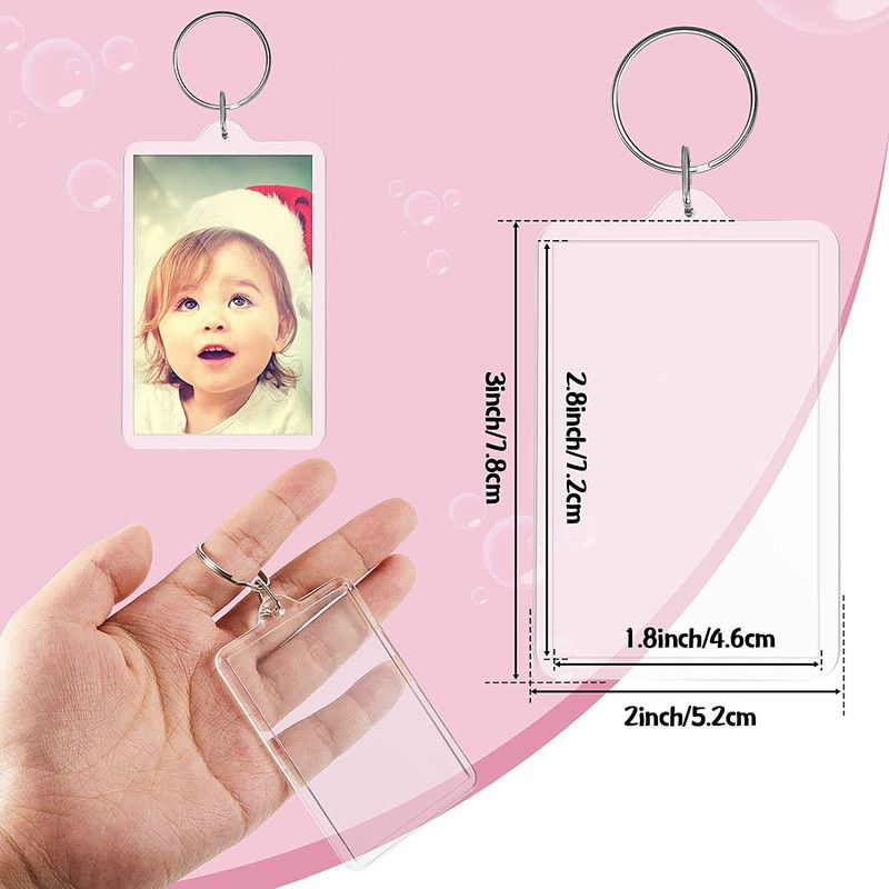 Graffiti Resin - Blank Insert Photo Picture Frame Keychain