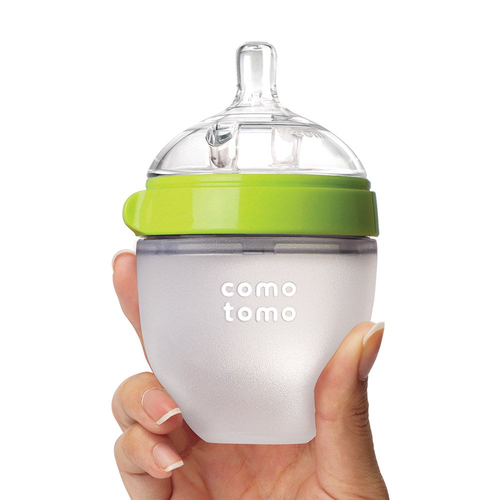 Comotomo - Natural Feel Baby Bottle - Green - 150 ml