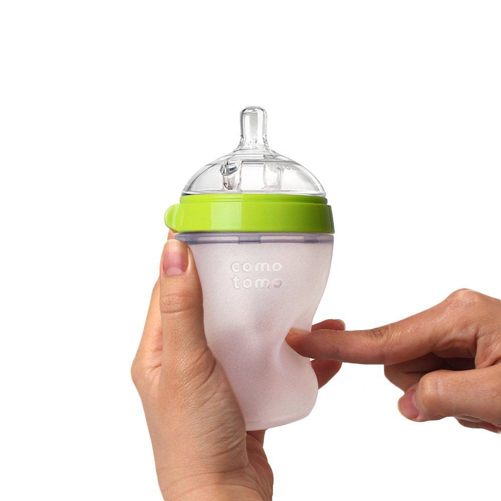 Comotomo - Natural Feel Baby Bottle - Green - 150 ml