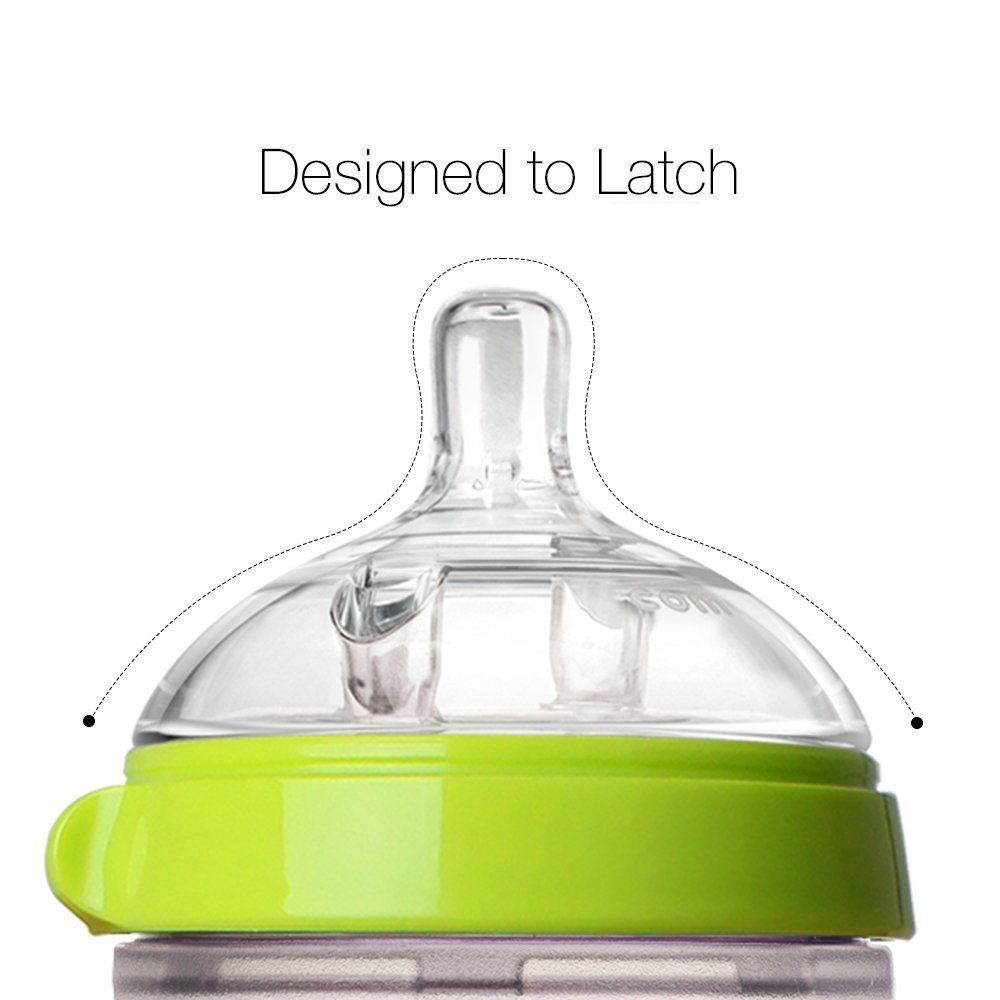 Comotomo - Natural Feel Baby Bottle - Green - 150 ml