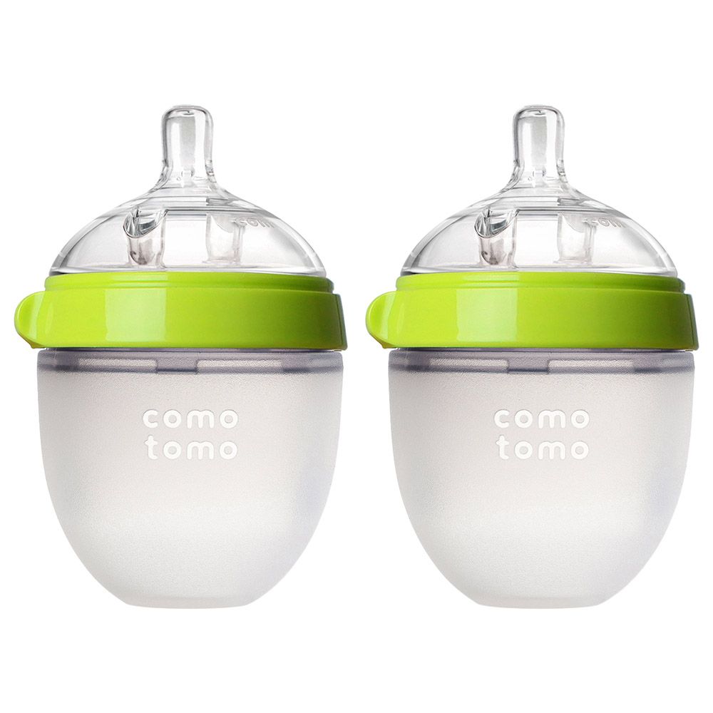 Comotomo - Natural Feel Baby Bottle - Pack of 2 - Green - 150 ml