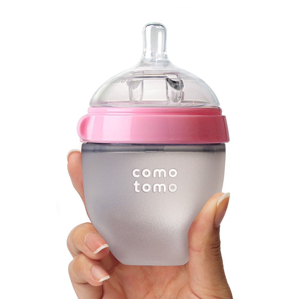 Comotomo - Natural Feel Baby Bottle - Pack of 2 - Pink - 150ml