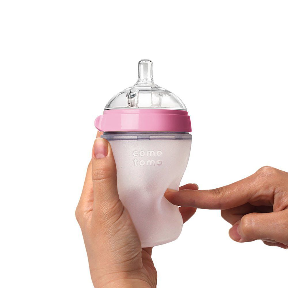 Comotomo - Natural Feel Baby Bottle - Pack of 2 - Pink - 150ml