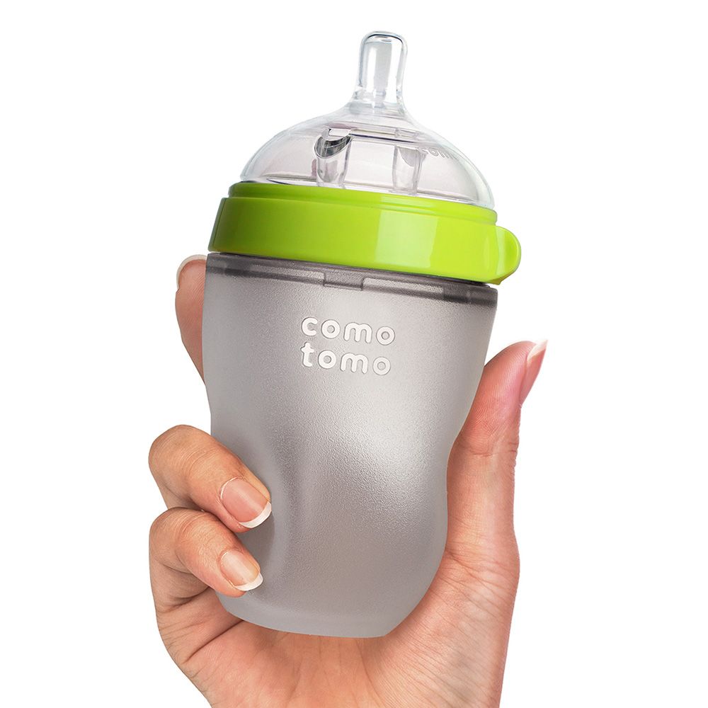 Comotomo - Natural Feel Baby Bottle - Green - 250 ml