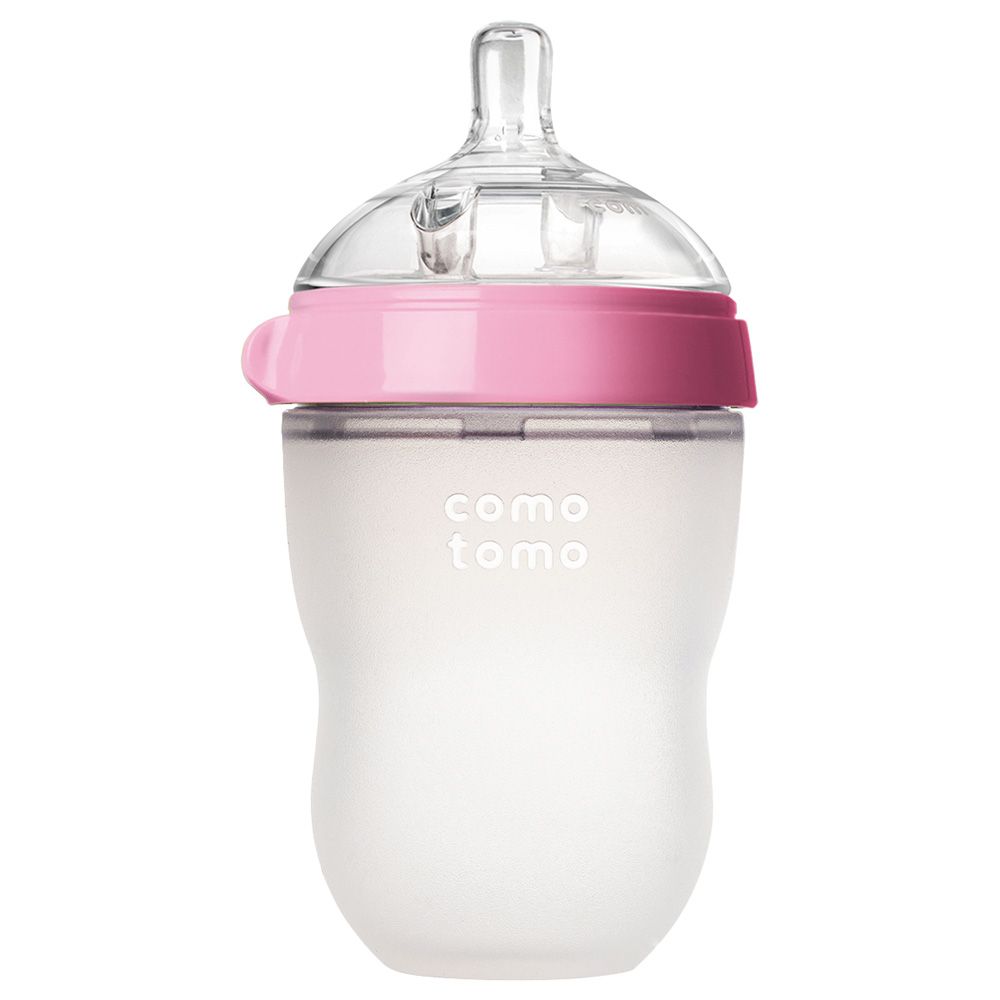 Comotomo - Natural Feel Baby Bottle - Pink - 250 ml