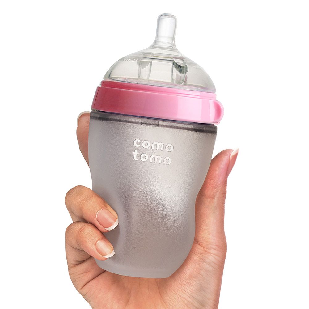 Comotomo - Natural Feel Baby Bottle - Pink - 250 ml