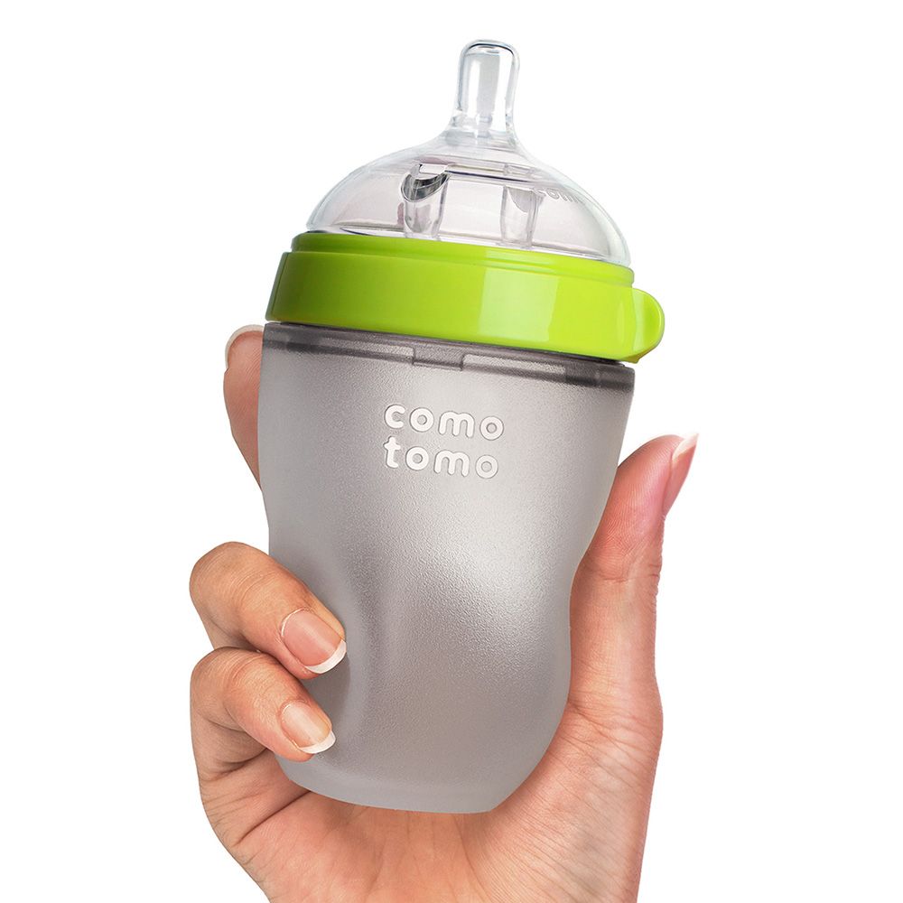 Comotomo - Natural Feel Baby Bottle - Pack of 2 - Green - 250 ml