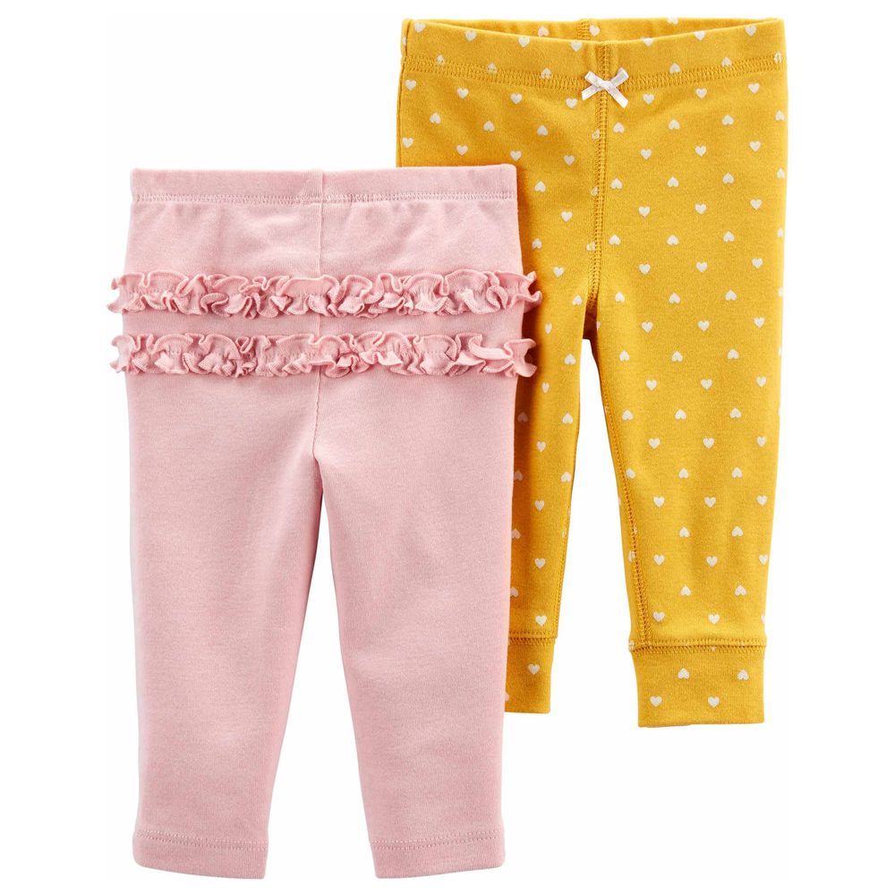 Carters - 2pc-Set - Cotton Polka Dotted & Frill Pants