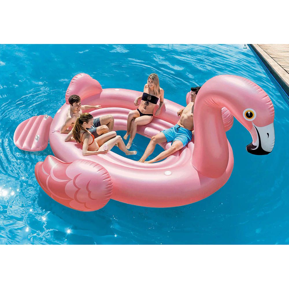 Intex - Flamingo Party Island - Inflatable Pool Float - Pink